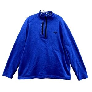 Callaway Golf Sweater Mens Large Blue 1/4 Zip Gorpcore Preppy Performance Sports